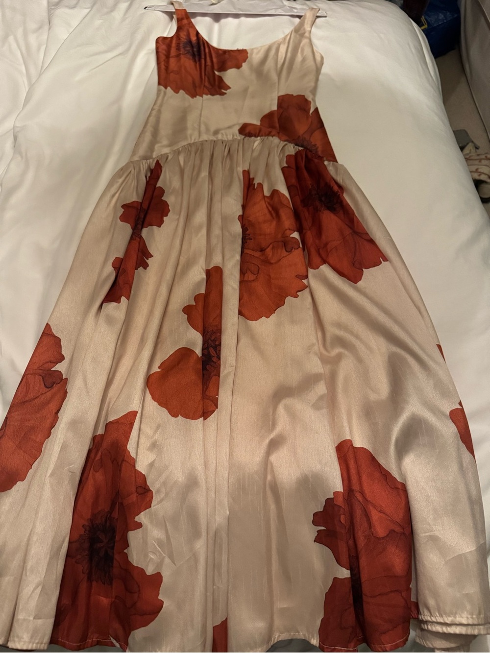 Free people Cream and Orange Floral Maxi Dress - Picture 2 of 3